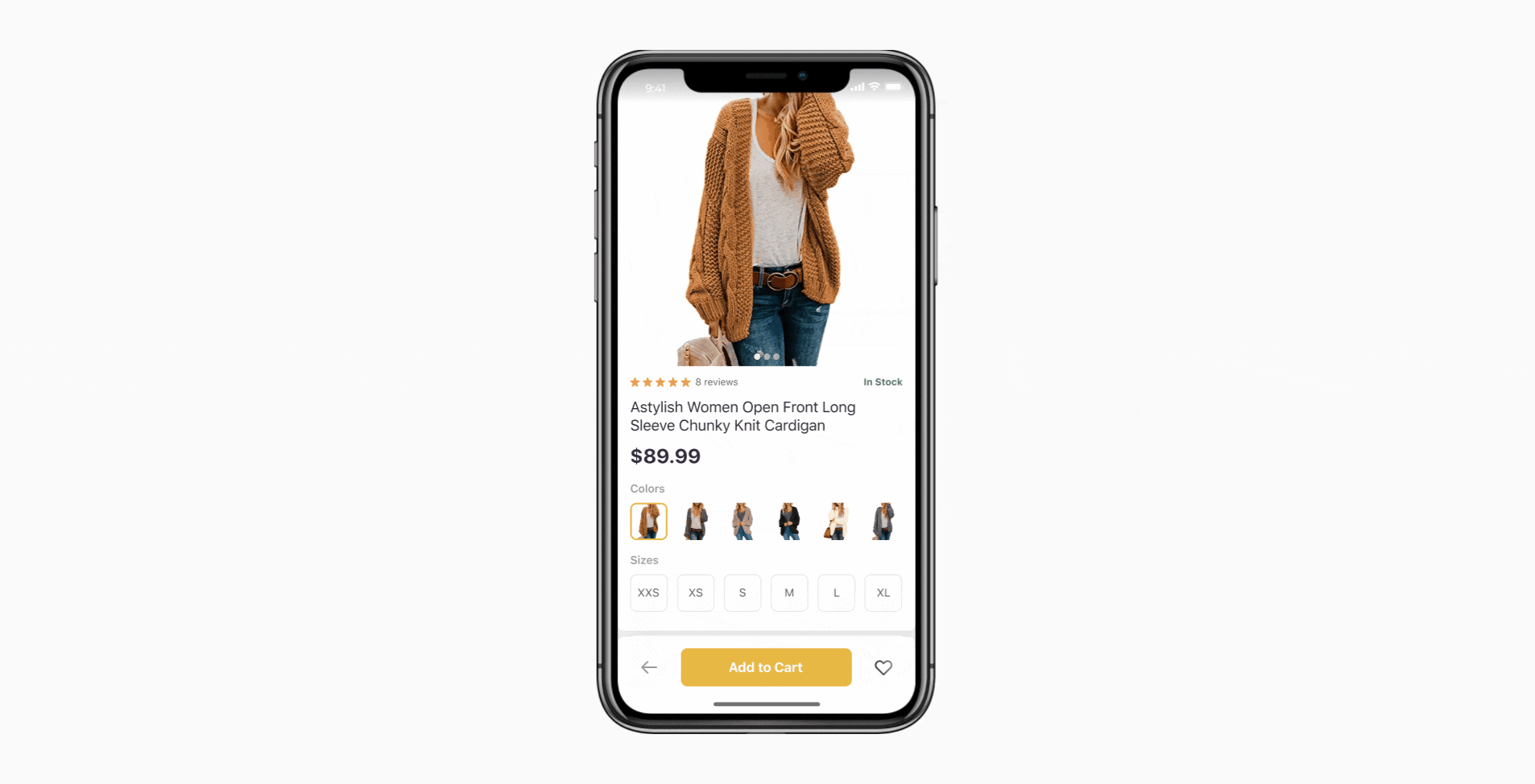 shopping cart feature